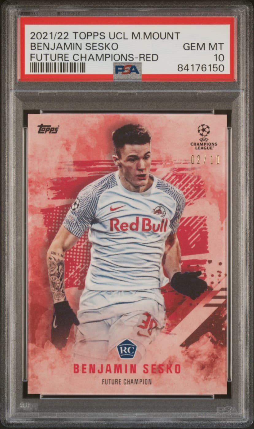 2021 22 topps chrome ucl #bs benjamin Šeško fc red bull salzburg black refractor rookie card psa 10 gem mint (copy) 2021 22 topps chrome ucl #bs benjamin Šeško fc red bull salzburg black refractor rookie card psa 10 gem mint (copy)